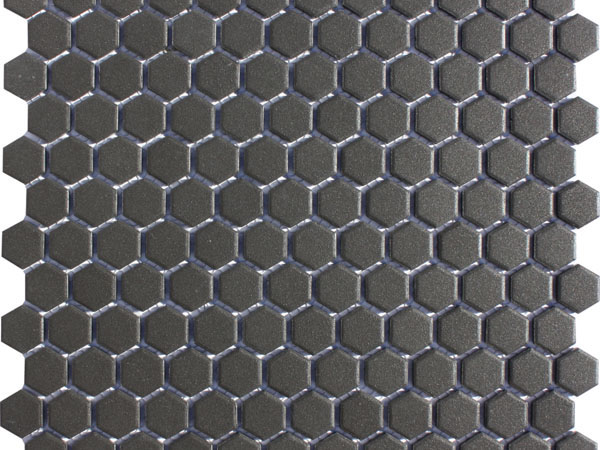 Shapes: Black Unglazed Hexagons