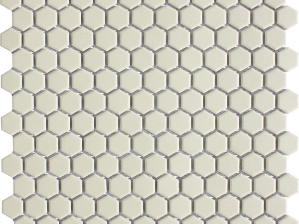 Shapes: White Unglazed Hexagons