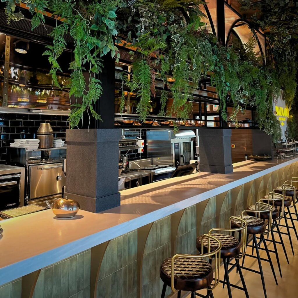 Bazaar Restaurant Green Decorative Tiles Bar Architecture Hospitality Interior